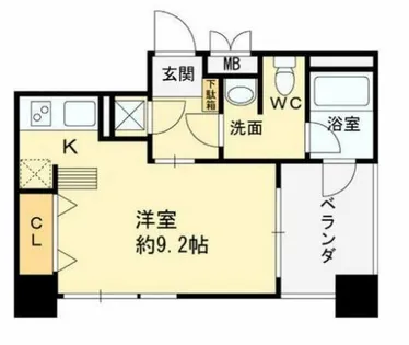 エルミタージュ福島【9階】の間取り