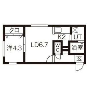 セカンドアベニューB【4階】の間取り