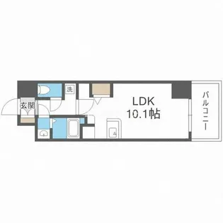MELDIA CREST TAPP NAMBA-WEST【14階】の間取り