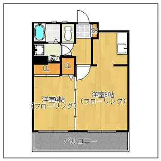 ヴィンテージ唐原【2-307号室】の間取り