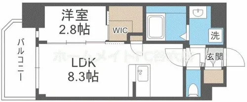 セレニテ夕陽丘エクラ【2階】の間取り