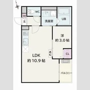JACK SHINMEI Ⅱ【1階】の間取り