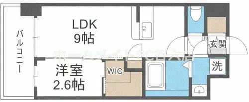 セレニテ夕陽丘エクラ【4階】の間取り