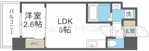 セレニテ夕陽丘エクラ【4階】の間取り