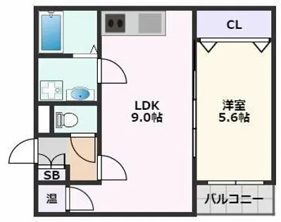 Art Tendou West【1階】の間取り