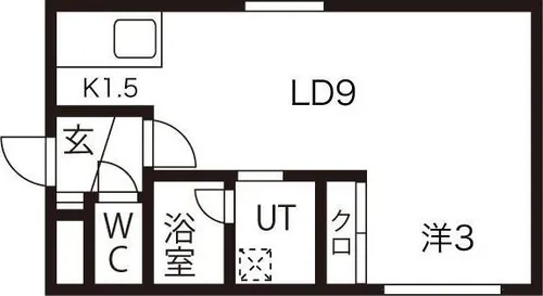 アーバンクラスタ元町Ⅱ【4階】の間取り