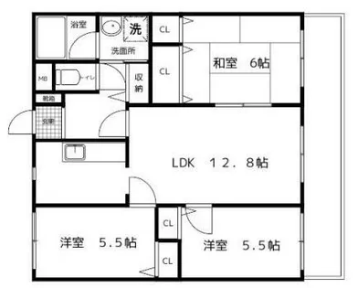 サンヴェール坊垣【3階】の間取り