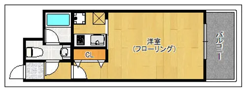 ピュアドーム博多ファインビュー【5階】の間取り