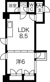 ベルヴィコート本通III【4階】の間取り