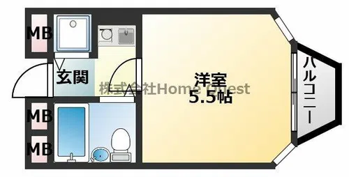 エトワールヴィル-R中小阪【303号室】の間取り