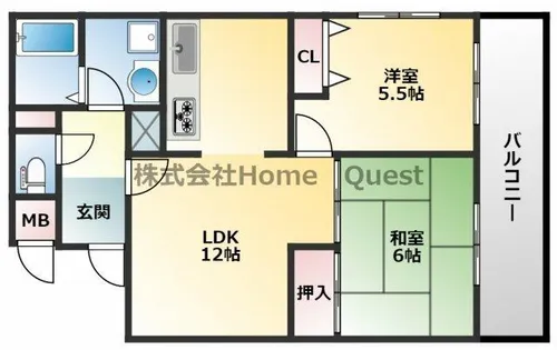 ライフエーフラット【4階】の間取り