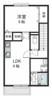 ソレジオ武村Ⅴ S【2階】の間取り