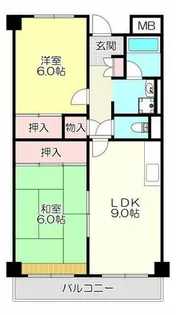 美杜里ハイムⅠ号館【4階】の間取り