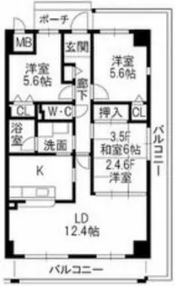 バルカポンテ【2階】の間取り
