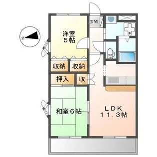 リブ ヒルズ【106号室】の間取り