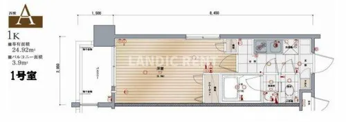 レジデンシャルヒルズ博多駅前弐番館【10階】の間取り