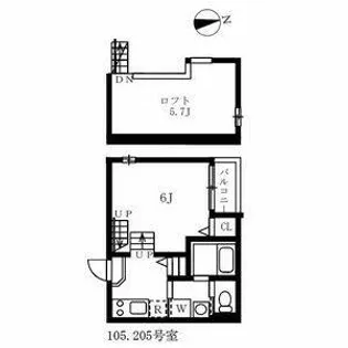 ディープリバー【1階】の間取り