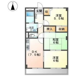 ラ・フォーレ松ノ下【3階】の間取り