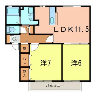 スプリングファーム【1階】の間取り