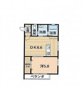 フローリア大濠【302号室】の間取り