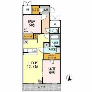 アン・ソレイユ【1302号室】の間取り