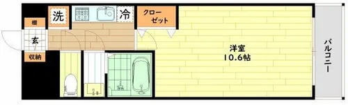 スプランディッド京橋EAST【3階】の間取り