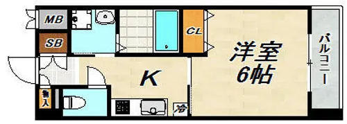 KHKコート板宿【8階】の間取り