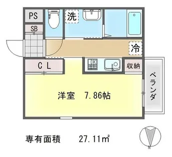 attrice一乗寺【4階】の間取り