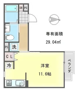 attrice一乗寺【1階】の間取り