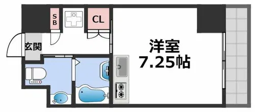 ルネ日本橋アネーロ【7階】の間取り