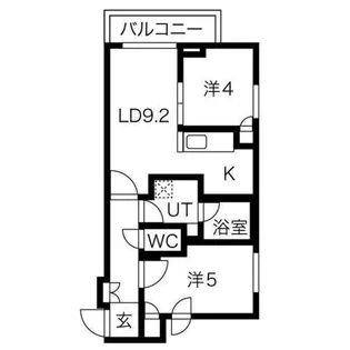 クラッセ札幌シティアクシア・ノーステラス【2階】の間取り