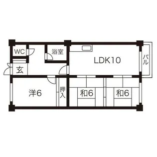 第6ナベビル【205号室】の間取り