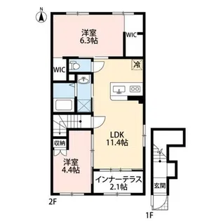 リンク ドエル(Link dwell)【2階】の間取り
