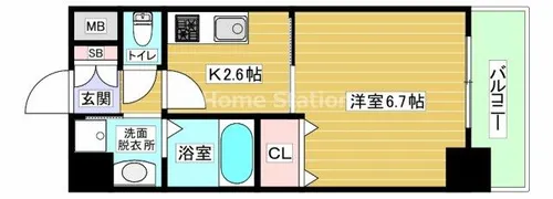 大阪府大阪市北区大淀南3丁目【マンション】の間取り