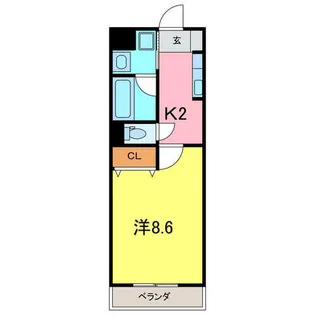 コモンガル小垣江【1階】の間取り