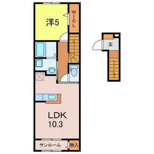 サピ―Ⅶ【2階】の間取り