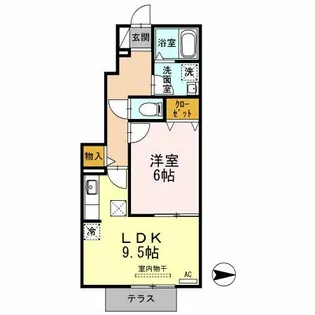 プランドール・アマ【101号室】の間取り