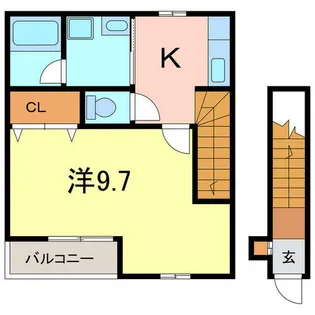 サンシアルザ新地【2階】の間取り