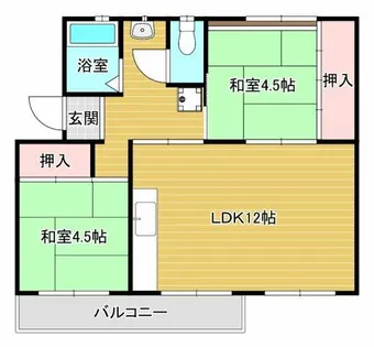 公団狭山住宅16号棟【1階】の間取り