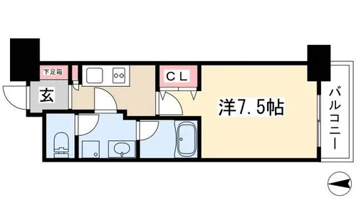 meLiV鶴舞【14階】の間取り