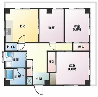 富士見台マンション【201号室】の間取り