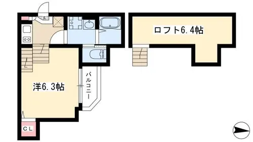 ハーモニーテラス切戸町【102号室】の間取り