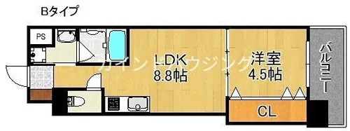 Warm天下茶屋【6階】の間取り