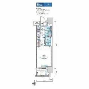 リヴシティ泉【6階】の間取り