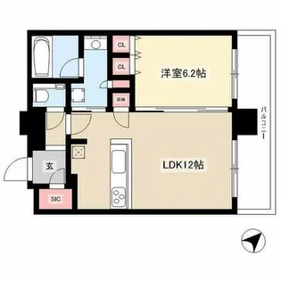 グランドメゾン池下ザ・タワー【7階】の間取り