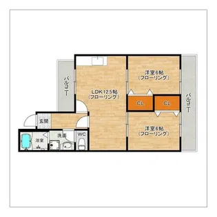 ハイツ藤【206号室】の間取り