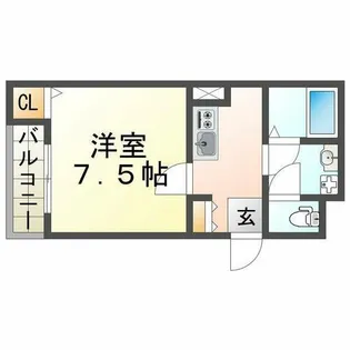 ジニアス エス【3階】の間取り