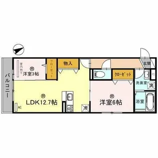 クレール林崎【3階】の間取り