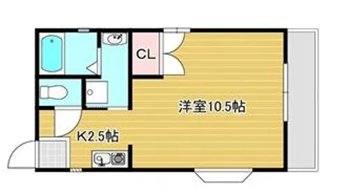 ハイネス花北【201号室】の間取り