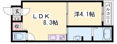 F asecia ilia【2階】の間取り
